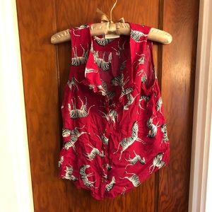 Zebra print Anthropologie top